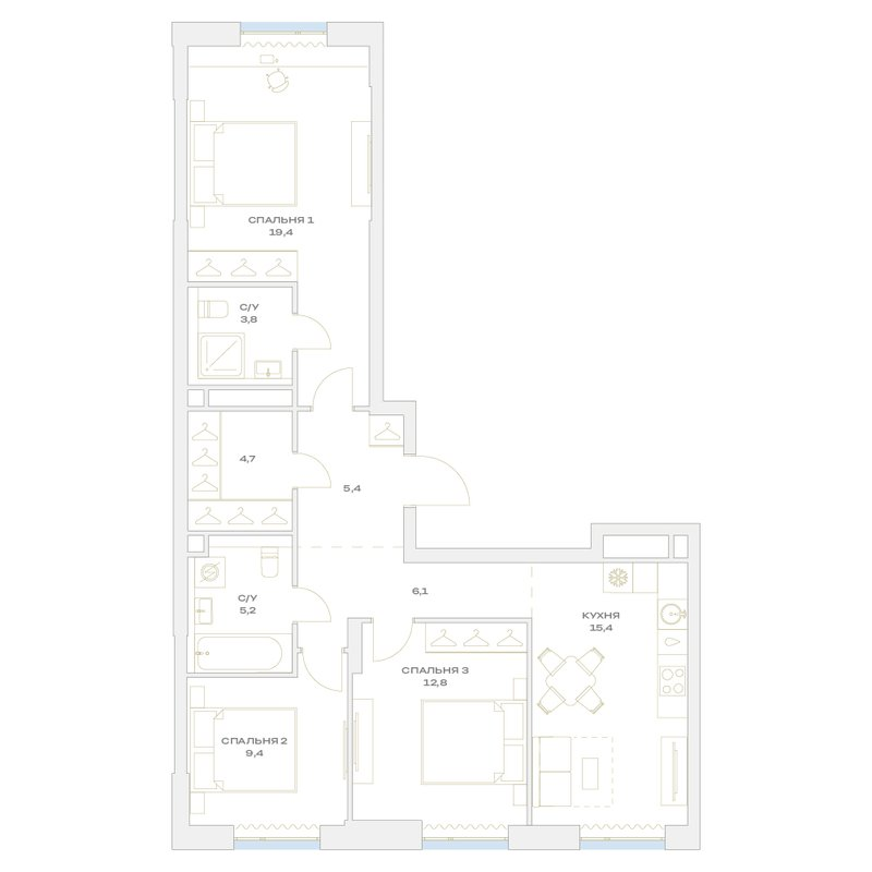 Продажа 3-комн квартиры в новостройке Марьино п., Харлампиева ул.,  к. 22