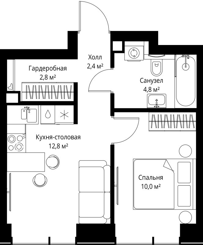 Продажа 1-комн квартиры в новостройке Москва г., Верейская ул.,  к. 1.3