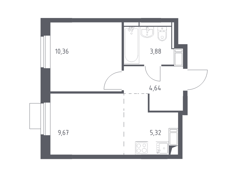 Продажа 1-комн квартиры в новостройке Юрлово д., Пятницкая ул.,  к. 2.1