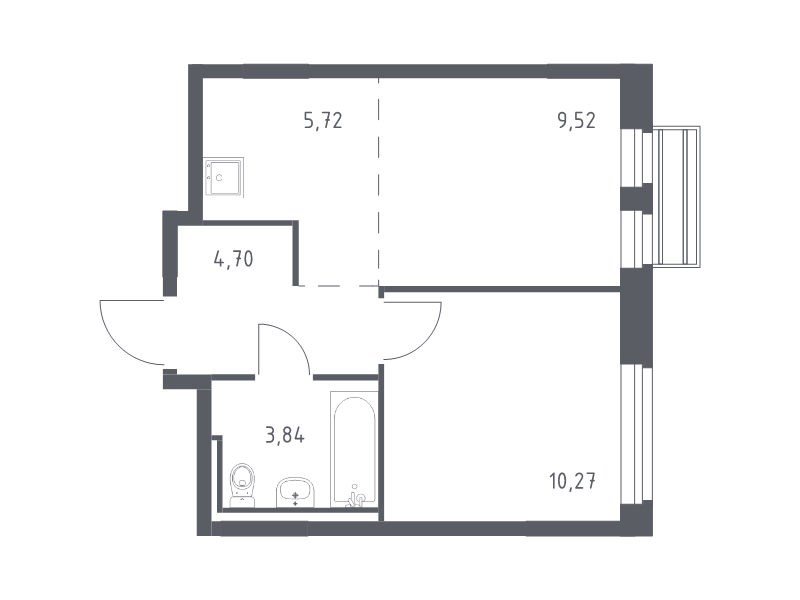 Продажа 1-комн квартиры в новостройке Лайково с,  к. 59