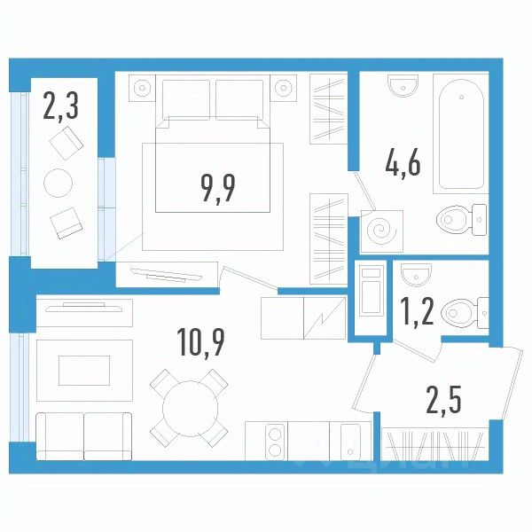 Продажа 1-комн квартиры в новостройке ул Окуловская,  д. 19,  к. 2 стр 1