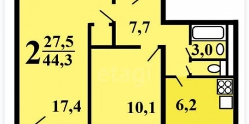 2-комн квартира улица Академика Янгеля,  д. 6
