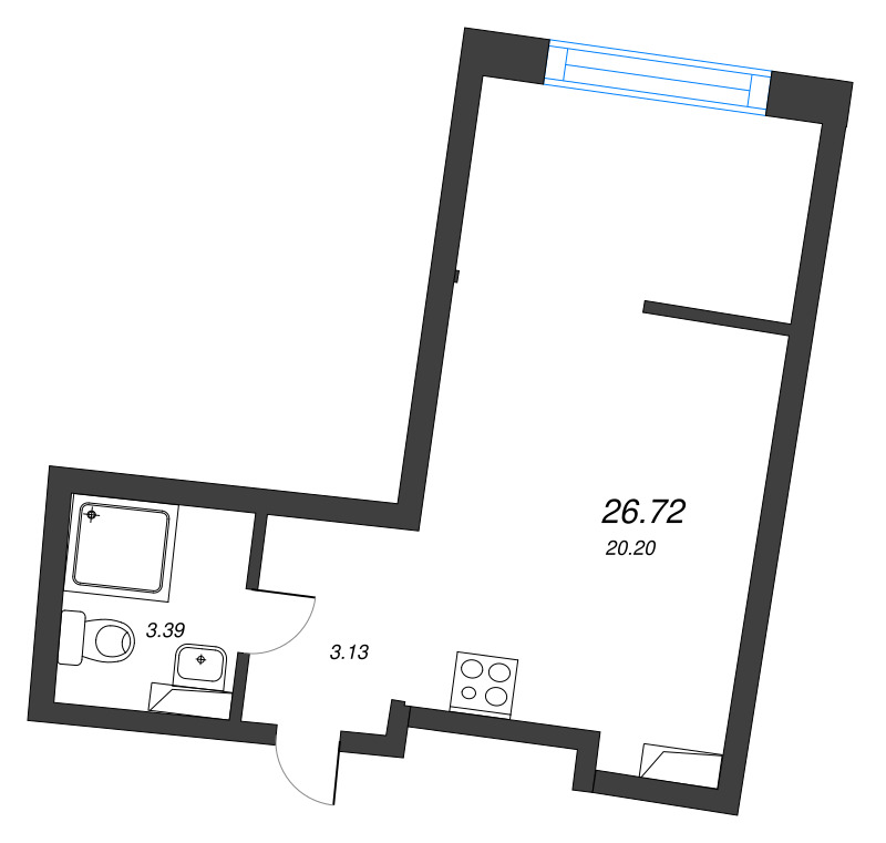 Продажа студии Мурино п., Шувалова ул.,  к. 1