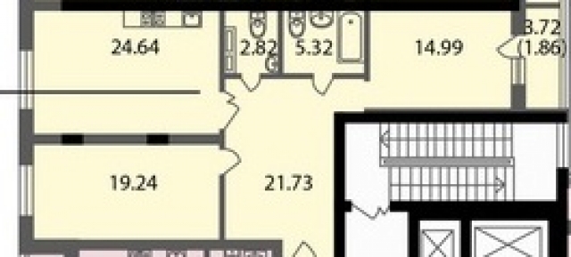 Планировка ЖК Мендельсон, 34.23 м2