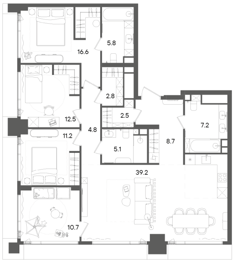 Продажа 4-комн квартиры в новостройке Москва г., Академика Семенихина ул.,  к. А