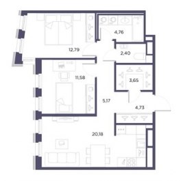 Продажа 2-комн квартиры на вторичном рынке Лисичанская улица,  д. 22 с1