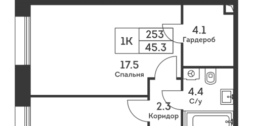 1-комн квартира Москва г., Дербеневская ул.,  к. 1