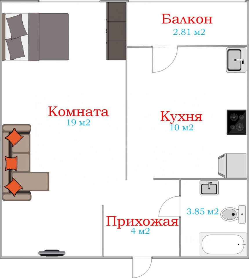 Продажа 1-комн квартиры на вторичном рынке Мурино, улица Екатерининская, 22к1