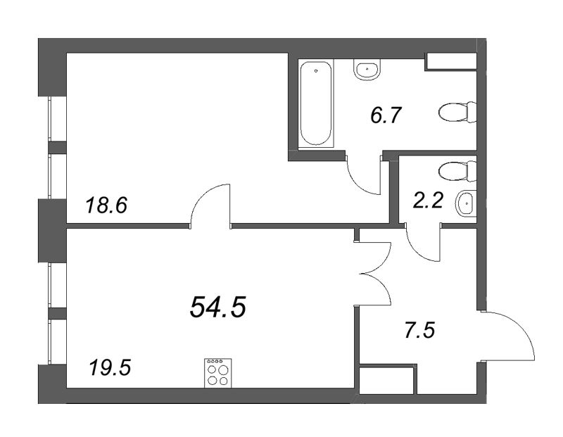Продажа 1-комн квартиры в новостройке Санкт-Петербург г., Чапыгина ул.,  к. 1