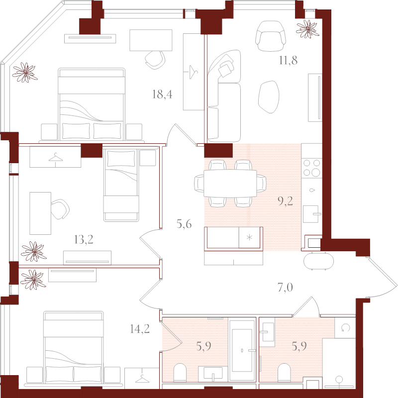 Продажа 3-комн квартиры в новостройке Москва г., Большая Тульская ул.,  к. А