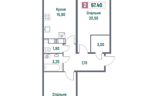 Продажа 2-комн квартиры на вторичном рынке Муринское городское поселение, , Мурино, Ручьевский пр-кт,  д. 1/24