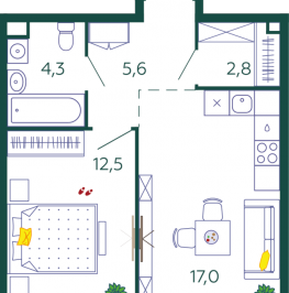 Продажа 1-комн квартиры в новостройке Москва г., Автозаводская ул.,  к. 2.2