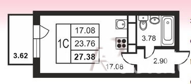 Продажа 1-комн квартиры в новостройке Горелово, Красносельское шоссе, 52/1 ,  д. 6