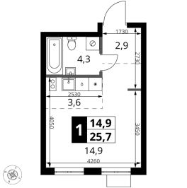 Продажа студии Мосрентген пос., Проектируемый проезд № 7502, к. 1 Продажа студии Мосрентген пос., Проектируемый проезд № 7502, к. 1