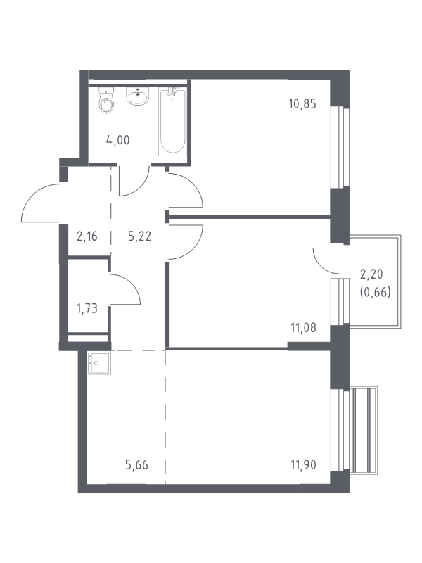 Продажа 2-комн квартиры в новостройке Лайково с., Лесная ул.,  к. 59
