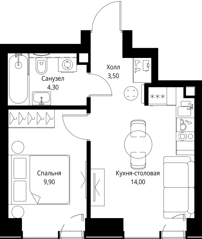 Продажа 1-комн квартиры в новостройке Москва г., Верейская ул.,  к. Indigo 3