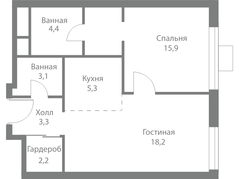 Продажа 1-комн квартиры в новостройке Москва г., Сколковское ш.,  к. 4