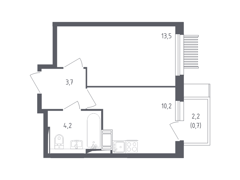 Продажа 1-комн квартиры в новостройке Мытищи г., 1-й Стрелковый пер.,  к. 4.1
