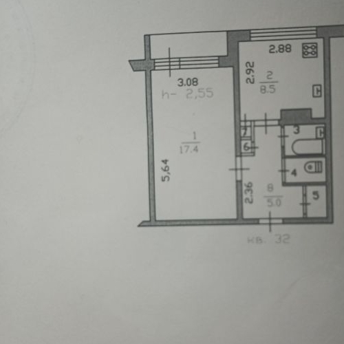 1-комн квартира пос. Красная Долина, 36