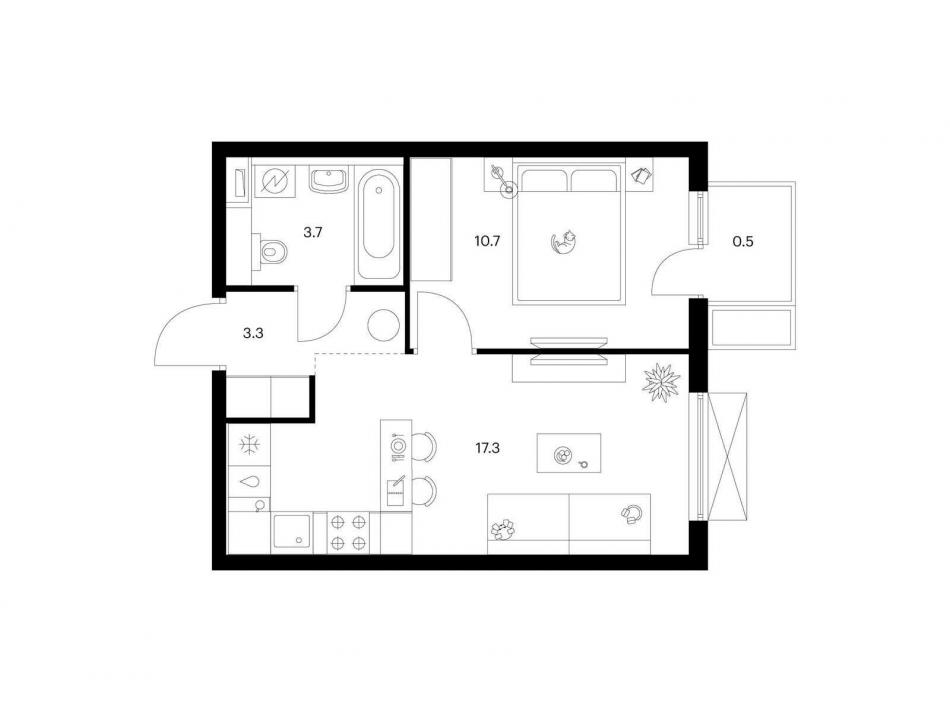Продажа 1-комн квартиры в новостройке Котельники, мкр. Ковровый,  корп. 5-8