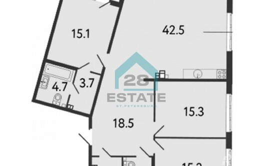 Продажа 3-комн квартиры на вторичном рынке Миргородская улица,  д. 1 с1