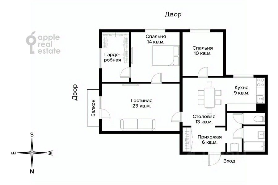 Продажа 3-комн квартиры на вторичном рынке Кутузовский проспект, 5/3