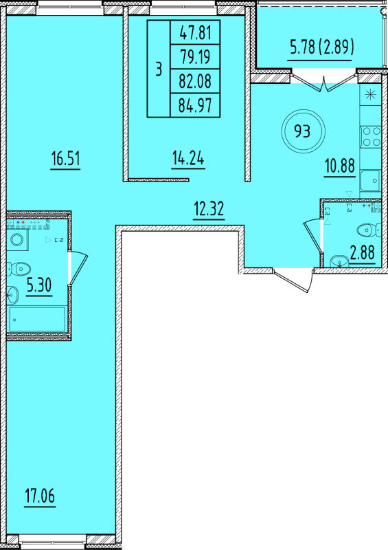 Продажа 3-комн квартиры в новостройке Шушары п., Кокколевская ул.,  к. 1