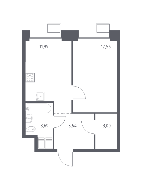 Продажа 1-комн квартиры в новостройке Дудкино д., Цветочная ул.,  к. 2.4