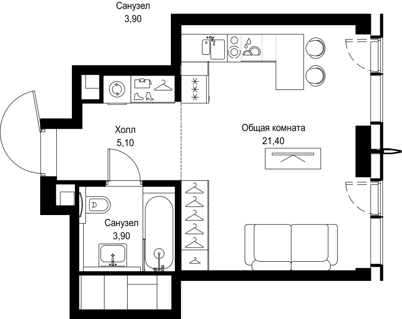 Продажа студии Москва г.,  Волоколамское ш.,  к. Pacific 4