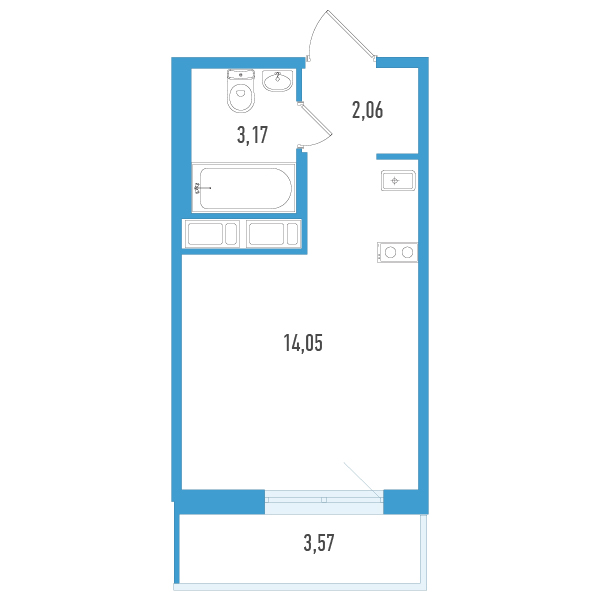 Продажа студии Шушары п., Окуловская ул.,  к. 1