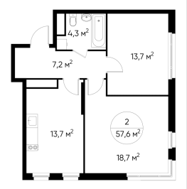 Продажа 2-комн квартиры в новостройке Рассказовка д., Бориса Пастернака ул., к. 13.1 Продажа 2-комн квартиры в новостройке Рассказовка д., Бориса Пастернака ул., к. 13.1