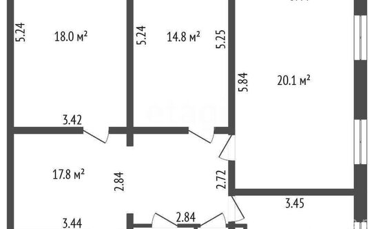 Продажа 3-комн квартиры на вторичном рынке Будапештская ул,  д. 17,  к. 3