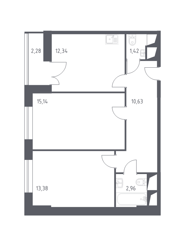 Продажа 2-комн квартиры в новостройке Раздоры д., Мякининское ш.,  к. 17