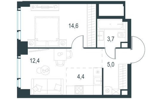 Продажа 2-комн квартиры на вторичном рынке Озёрная улица,  д. к2