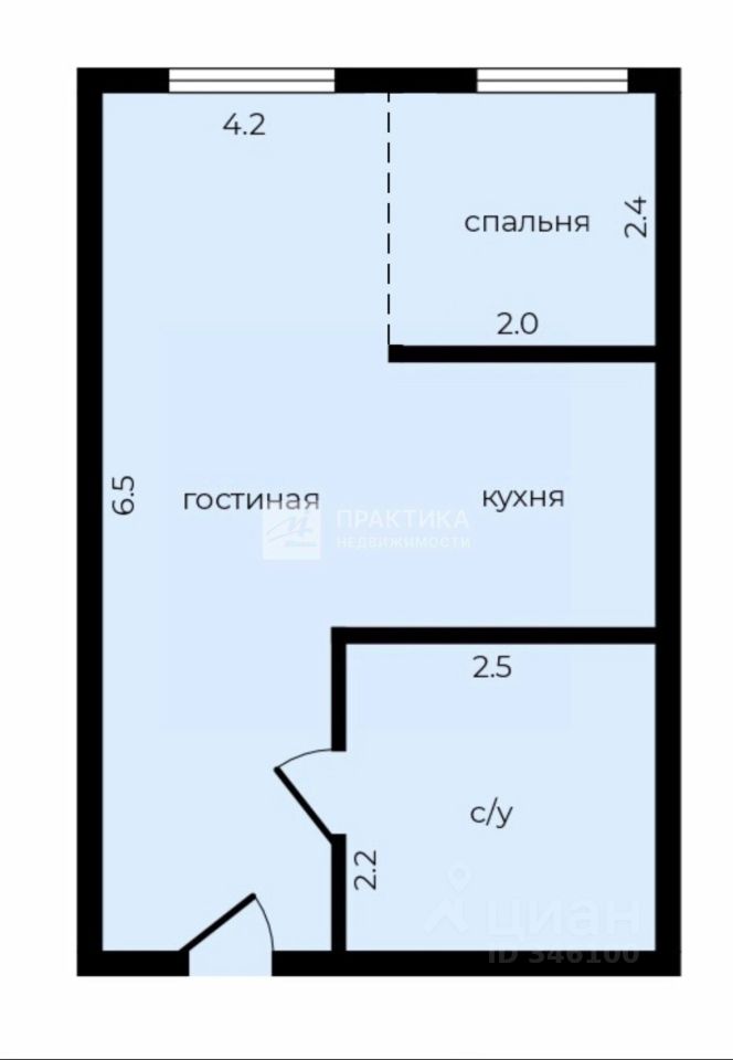 Продажа студии улица Дыбенко, 7/1