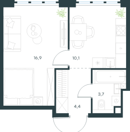 Продажа 1-комн квартиры в новостройке Москва г., Южнопортовая ул.,  к. 12