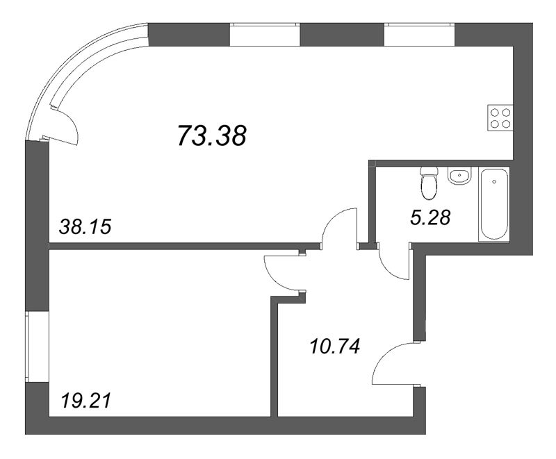 Продажа 1-комн квартиры в новостройке Санкт-Петербург г., Фонтанки реки наб.,  к. 1