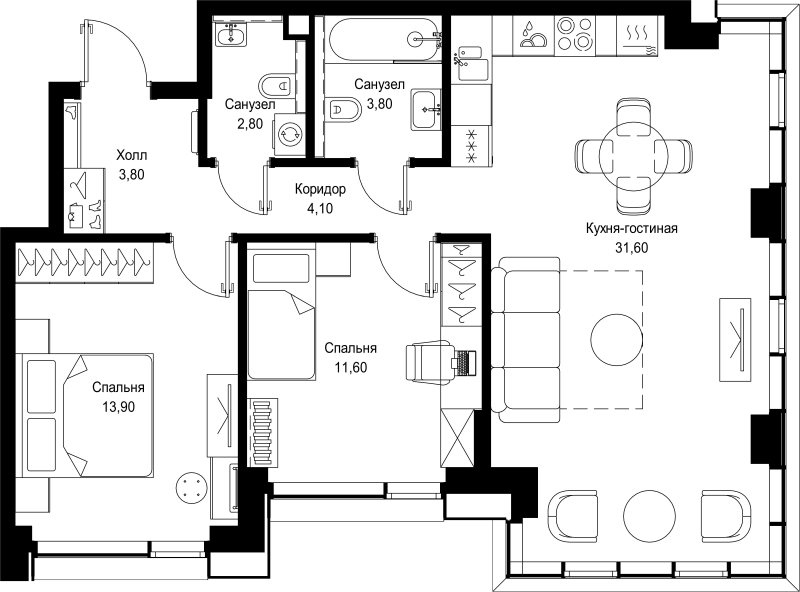 Продажа 2-комн квартиры в новостройке Москва г., Вишнёвая ул.,  к. 3