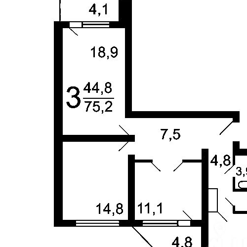 3-комн квартира Тепличный переулок, 10