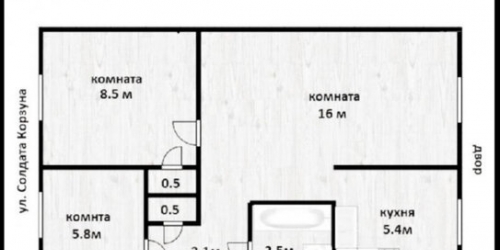 3-комн квартира улица Солдата Корзуна,  д. 54