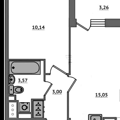 1-комн квартира улица Тосина, 6