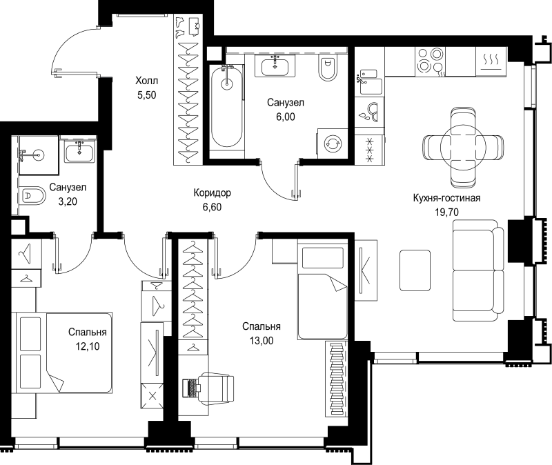 Продажа 2-комн квартиры в новостройке Москва г., Вишнёвая ул.,  к. 2