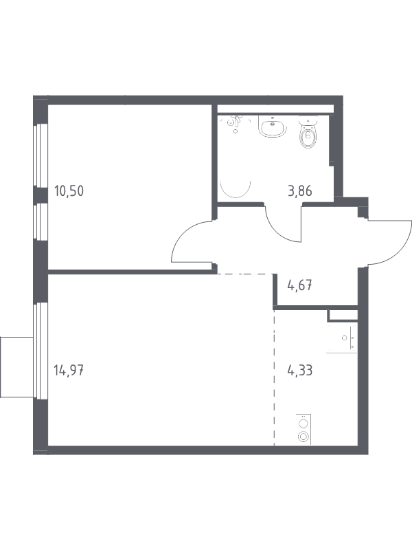 Продажа 1-комн квартиры в новостройке Коробово д., 10 км до МКАД,  к. 6.2