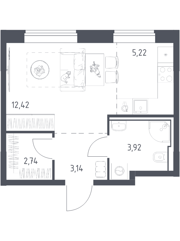 Продажа студии Москва г., Донецкая ул.,  к. 1