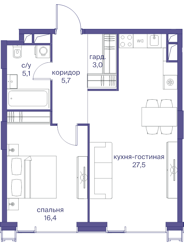 Продажа 1-комн квартиры в новостройке Москва г., Сергея Макеева ул.,  к. 4