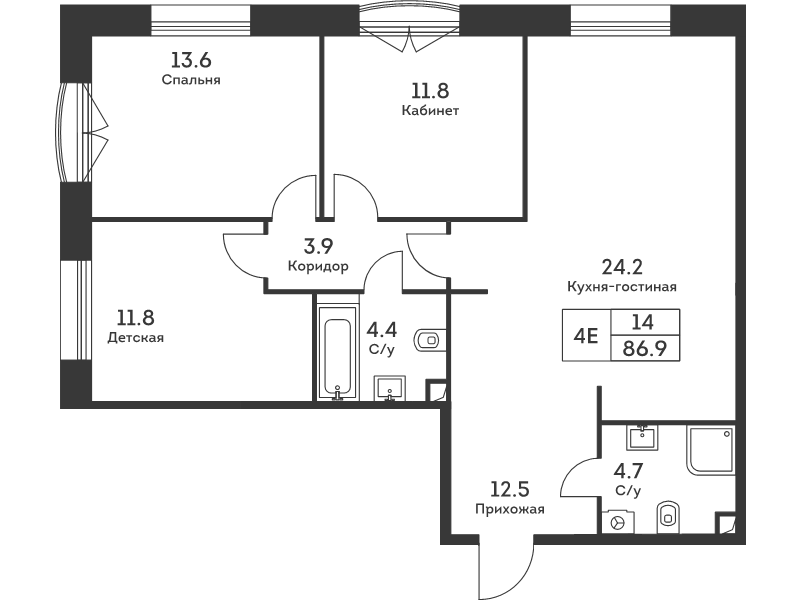 Продажа 3-комн квартиры в новостройке Москва г., Дербеневская ул.,  к. 1