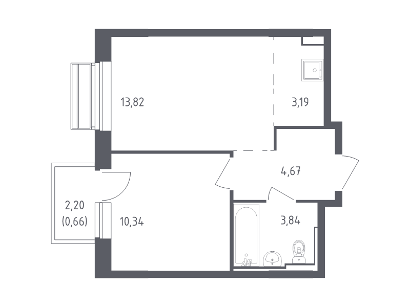 Продажа 1-комн квартиры в новостройке Лайково с., Лесная ул.,  к. 55