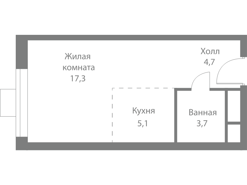 Продажа студии Москва г., Сколковское ш.,  к. 4