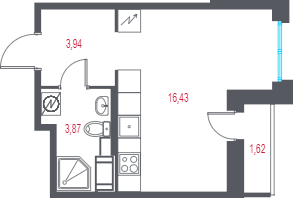 Продажа студии Пушкин г., 1-я линия, территория Лесное,  к. 1.3