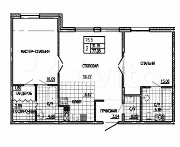 Продажа 2-комн квартиры в новостройке 20-я линия,  д. 3